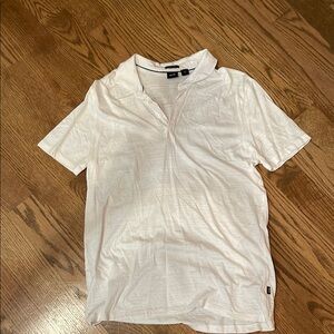 Hugo Boss White Polo Shirt Textured Cotton Classic